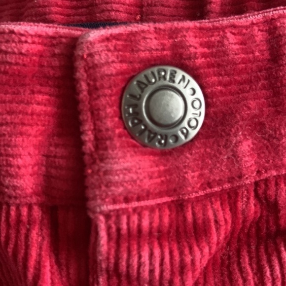 Ralph Lauren Corduroy Red Embroidered Pants Size 6X - Picture 4 of 7